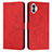 Funda de Cuero Cartera con Soporte Carcasa H01X para Nothing Phone 1 Rojo