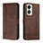 Funda de Cuero Cartera con Soporte Carcasa H01X para OnePlus Nord 2T 5G Marron