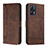 Funda de Cuero Cartera con Soporte Carcasa H01X para Realme 9 4G Marron