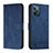 Funda de Cuero Cartera con Soporte Carcasa H01X para Realme C31 Azul