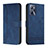 Funda de Cuero Cartera con Soporte Carcasa H01X para Realme C35 Azul