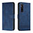 Funda de Cuero Cartera con Soporte Carcasa H01X para Sony Xperia 1 V Azul