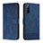 Funda de Cuero Cartera con Soporte Carcasa H01X para Sony Xperia 10 IV SOG07 Azul