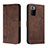 Funda de Cuero Cartera con Soporte Carcasa H01X para Xiaomi Poco X3 GT 5G Marron