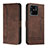 Funda de Cuero Cartera con Soporte Carcasa H01X para Xiaomi Redmi 10 Power Marron