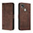 Funda de Cuero Cartera con Soporte Carcasa H01X para Xiaomi Redmi 10A 4G Marron