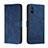 Funda de Cuero Cartera con Soporte Carcasa H01X para Xiaomi Redmi 9i Azul