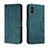 Funda de Cuero Cartera con Soporte Carcasa H01X para Xiaomi Redmi 9i Verde