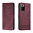 Funda de Cuero Cartera con Soporte Carcasa H01X para Xiaomi Redmi Note 10 Pro 5G Rojo