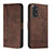 Funda de Cuero Cartera con Soporte Carcasa H01X para Xiaomi Redmi Note 11 4G (2022) Marron