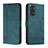 Funda de Cuero Cartera con Soporte Carcasa H01X para Xiaomi Redmi Note 11 4G (2022) Verde