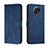 Funda de Cuero Cartera con Soporte Carcasa H01X para Xiaomi Redmi Note 9 5G Azul