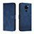 Funda de Cuero Cartera con Soporte Carcasa H01X para Xiaomi Redmi Note 9 Azul