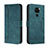 Funda de Cuero Cartera con Soporte Carcasa H01X para Xiaomi Redmi Note 9 Verde