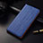 Funda de Cuero Cartera con Soporte Carcasa H02 para Apple iPhone 15 Azul