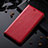 Funda de Cuero Cartera con Soporte Carcasa H02P para Apple iPhone Xs Rojo