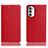 Funda de Cuero Cartera con Soporte Carcasa H02P para Motorola Moto Edge (2022) 5G Rojo