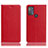 Funda de Cuero Cartera con Soporte Carcasa H02P para Motorola Moto G50 Rojo