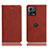 Funda de Cuero Cartera con Soporte Carcasa H02P para Motorola Moto S30 Pro 5G Marron