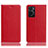 Funda de Cuero Cartera con Soporte Carcasa H02P para Oppo A36 Rojo