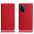 Funda de Cuero Cartera con Soporte Carcasa H02P para Oppo A93s 5G Rojo