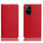 Funda de Cuero Cartera con Soporte Carcasa H02P para Oppo A95 5G Rojo