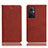 Funda de Cuero Cartera con Soporte Carcasa H02P para Oppo A96 5G Marron