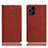 Funda de Cuero Cartera con Soporte Carcasa H02P para Oppo Find X3 Pro 5G Marron