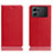 Funda de Cuero Cartera con Soporte Carcasa H02P para Oppo K10 5G Rojo