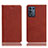 Funda de Cuero Cartera con Soporte Carcasa H02P para Realme Q3s 5G Marron