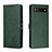 Funda de Cuero Cartera con Soporte Carcasa H02X para Google Pixel 6a 5G Verde