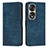 Funda de Cuero Cartera con Soporte Carcasa H02X para Huawei Honor 70 Pro 5G Azul