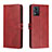 Funda de Cuero Cartera con Soporte Carcasa H02X para Motorola Moto E13 Rojo