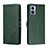 Funda de Cuero Cartera con Soporte Carcasa H02X para Motorola Moto Edge 30 Lite 5G Verde