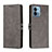 Funda de Cuero Cartera con Soporte Carcasa H02X para Motorola Moto G Stylus (2023) 4G Gris