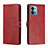 Funda de Cuero Cartera con Soporte Carcasa H02X para Motorola Moto G Stylus (2023) 4G Rojo