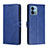 Funda de Cuero Cartera con Soporte Carcasa H02X para Motorola Moto G Stylus (2023) 5G Azul