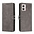 Funda de Cuero Cartera con Soporte Carcasa H02X para Motorola Moto G53 5G Gris