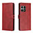 Funda de Cuero Cartera con Soporte Carcasa H02X para OnePlus 10 Pro 5G Rojo