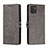 Funda de Cuero Cartera con Soporte Carcasa H02X para Samsung Galaxy A03 Gris