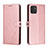 Funda de Cuero Cartera con Soporte Carcasa H02X para Samsung Galaxy A03 Oro Rosa