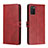 Funda de Cuero Cartera con Soporte Carcasa H02X para Samsung Galaxy F02S SM-E025F Rojo