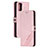 Funda de Cuero Cartera con Soporte Carcasa H02X para Xiaomi Mi 10T Pro 5G Oro Rosa