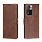 Funda de Cuero Cartera con Soporte Carcasa H02X para Xiaomi Mi 11i 5G (2022) Marron