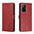 Funda de Cuero Cartera con Soporte Carcasa H02X para Xiaomi Mi 11T Pro 5G Rojo