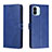 Funda de Cuero Cartera con Soporte Carcasa H02X para Xiaomi Poco C50 Azul