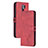 Funda de Cuero Cartera con Soporte Carcasa H02X para Xiaomi Poco M2 Rojo