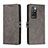 Funda de Cuero Cartera con Soporte Carcasa H02X para Xiaomi Redmi 10 (2022) Gris