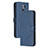 Funda de Cuero Cartera con Soporte Carcasa H02X para Xiaomi Redmi 9 Azul