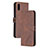 Funda de Cuero Cartera con Soporte Carcasa H02X para Xiaomi Redmi 9i Marron